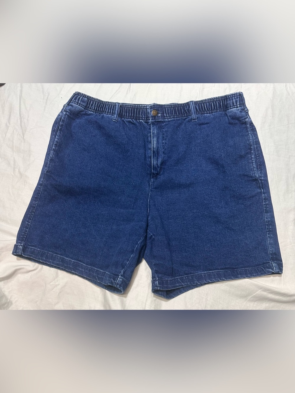 Men's John Blair Elastic Waist Denim Shorts - Dark Blue